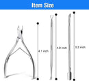 Axooms Professional Stainless-Steel Cuticle Nipper, Surgical-Grade Half-Jaw Nail and Dead Skin Trimmer with Double Spring