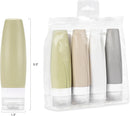 Axooms 4-Piece Silicone Travel Bottle Set, Leakproof TSA-Approved Toiletry Containers