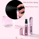 Axooms 4-Pack Refillable 5 ml Perfume Atomizer Spray Bottles with Zippered Pouch, Travel-Size, Assorted Colors