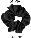 Axooms 6-Piece Satin Silk Scrunchie Set, Soft Ponytail Holders for Women and Girls, 4.3-Inch Pink Hair Ties