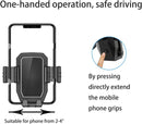 Axooms Universal 3-in-1 Car Cup Holder and Phone Mount, Expandable Base, Black
