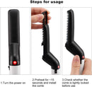 Axooms Beard Straightening Comb, Portable Hair and Beard Styling Brush for Men and Travel, White