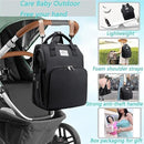 Axooms 3-in-1 Baby Diaper Backpack with Portable Crib and Changing Pad, Waterproof Travel Diaper Bag for Newborns with Large Capacity, Stroller Straps and Insulated Pockets for Moms and Dads