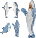 Wearable Shark Blanket Hoodie Onesie Adults/Kids