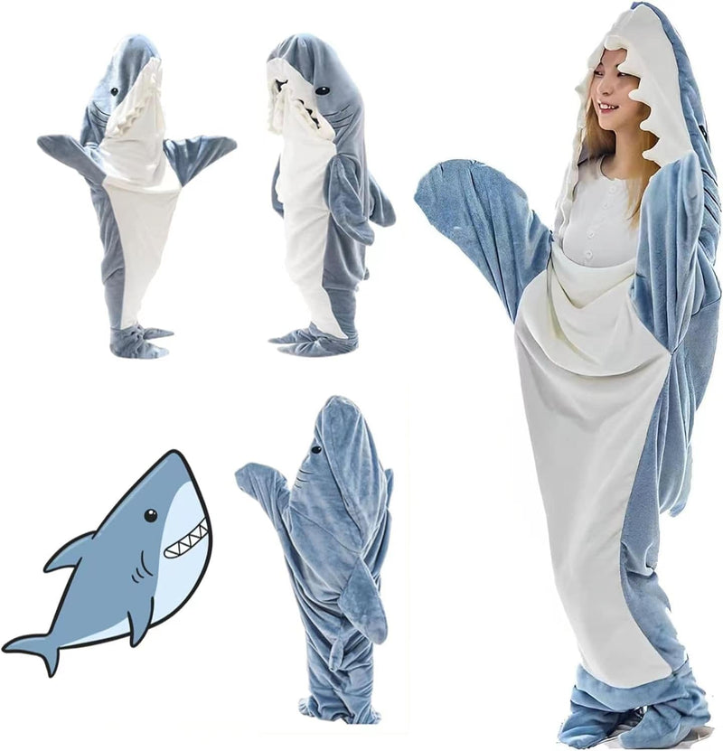 Wearable Shark Blanket Hoodie Onesie Adults/Kids