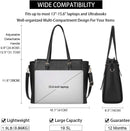 Axooms Women's Large PU Leather Tote Bag, 15.6-Inch Laptop Handbag for Classes