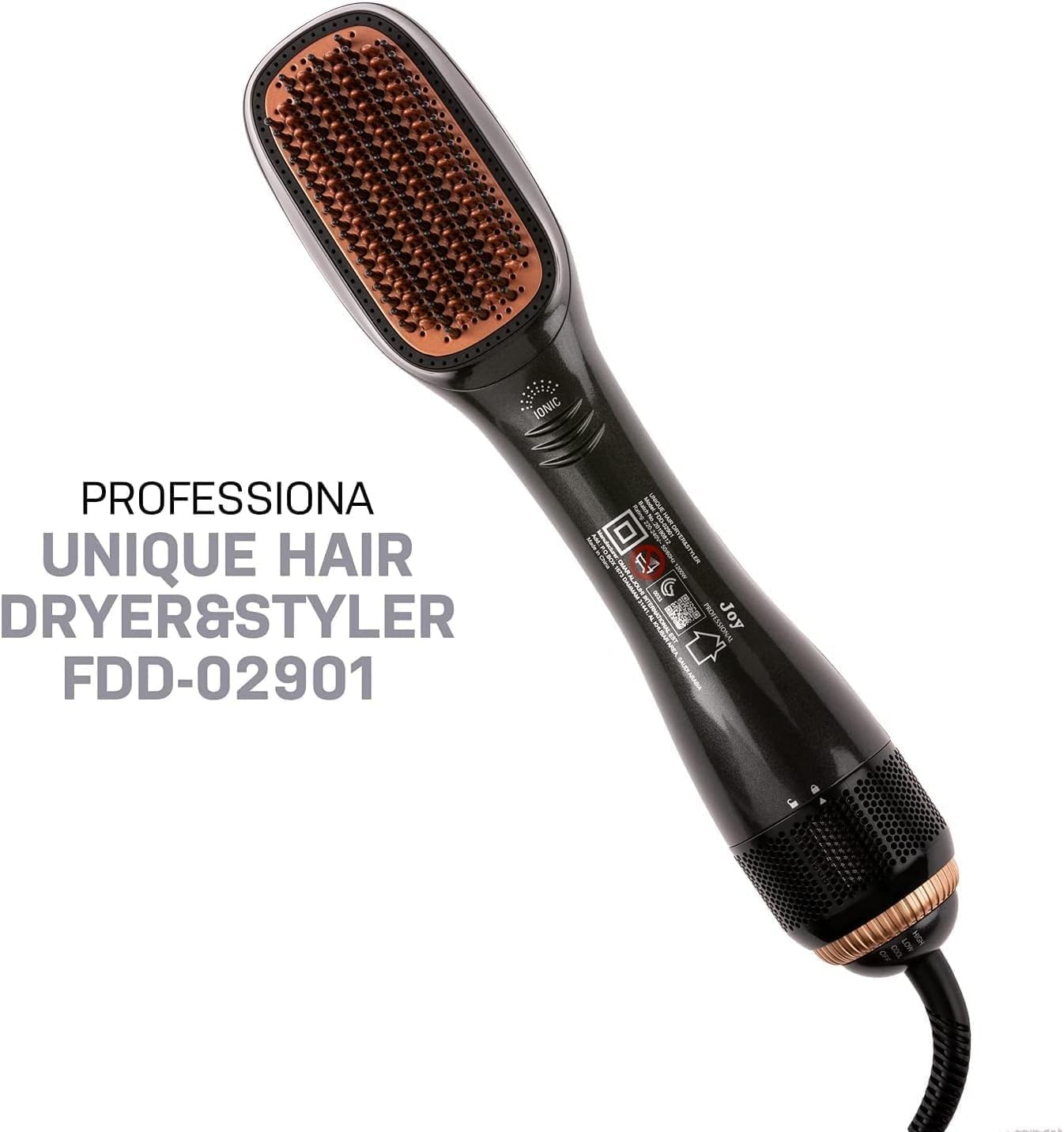 Joy Professional 2 in 1 Hot Air Styling Comb, Air Styling & Drying System, Multi Style Hair Styling Brush, Hair Dryer and Hair Straightener