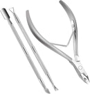 Axooms Professional Stainless-Steel Cuticle Nipper, Surgical-Grade Half-Jaw Nail and Dead Skin Trimmer with Double Spring