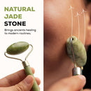 Axooms Jade Facial Roller for Skincare, Eye, Neck & Face Massage