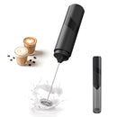 CIRCLE JOY Rechargeable Milk Frother Handheld with Stand, Dual Spring Whisk Head Electric Coffee Frother Foam Maker, Portable Drink Mixer for Cappuccino, Latte, Matcha, Black