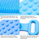 Axooms body scrubber belt bath brush silicone scrub back skin shower double exfoliating massager long cleaning easy side clean lathers for men & women