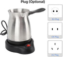 Axooms 600W Electric Turkish Coffee Maker with 600ml Stainless Steel Pot – Multifunctional for Espresso, Tea & Milk, Anti-Burn Comfortable Handle