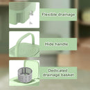 Axooms Small Automatic Portable Folding Washing Machine – Lightweight Mini Washer for Travel, Camping, Apartments & Underwear (Green)