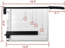 Axooms Professional Heavy Duty Paper Cutter 12 Inch A4 Size by Sputnik in White (A4, B5, A5, B6, B7) (White)