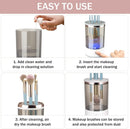 Axooms Electric Makeup Brush Cleaner，Automatic Spinning Makeup Brush Cleaner Fit For All Size Makeup Brush Set Gift for Women Wife Friend，Makeup Brush Cleaner Machine with Brush Clean Mat