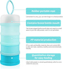 2-Pack Travel Baby Formula Dispenser, 4-Layer Spill-Proof, Stackable, BPA-Free Container - Blue