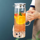 Axooms Glass Water Pitcher with Removable Lid 50oz/1.5L – Clear Borosilicate Glass Carafe for Hot & Cold Drinks, Easy to Clean, Heat Resistant for Tea, Coffee, Lemonade & Milk