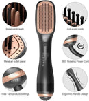 Axooms 2-in-1 1200W Hair Styling Brush, Rotating Volumizer, Negative Ionic Hair Dryer and Hot Air Straightening Brush