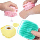 Axooms Silicone Body Exfoliating Brush with Soap Dispenser, Soft Bath Scrubber for Babies, Children, Women, Men and Pets, Multicolor, 1-Pack