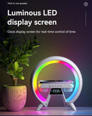 Axooms RGB Sunrise Alarm Clock with Wireless Charger, Bluetooth Speaker, Ambient Night Light, and Wake-Up Lamp