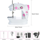 Axooms Adjustable Mini Sewing Machine with Dual Speed, Double Thread, Portable Electric Multi-Function with LED Lights & Foot Pedal for Home Use, Travel, Beginners & DIY Face Masks