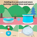 Axooms Portable Travel Potty for Toddlers, Foldable Kids Toilet for Indoor and Outdoor Use, Easy to Carry, Pink and Blue