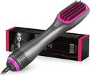 Axooms 3-in-1 Hair Dryer Brush and Straightener, 1200 W Ceramic Tourmaline Ionic Hot Air Styler with 3 Heat Settings and 2 Speeds