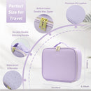 Axooms Travel Makeup Case with LED Mirror, 3 Light Modes, Adjustable Brightness and Removable Dividers