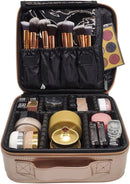Axooms Cosmetics Storage Bag with Adjustable Compartments, Black, 25 × 22 × 9 cm