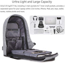 Axooms Anti-Theft Water-Resistant Laptop Travel Bag with Large Storage Capacity and USB Phone Charging Port