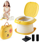 Axooms Portable Foldable Travel Potty for Toddlers, Toilet Training for Boys and Girls, Indoor and Outdoor, Pink