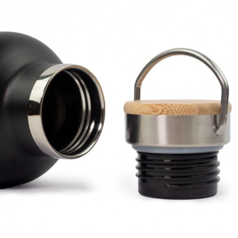 Sport Water Bottle Double Wall Insulated - Black