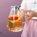 Axooms Clear Glass Pitcher 1.5L (1.4L Capacity) with Removable Lid – Hot & Cold Beverages, Easy to Clean, Borosilicate Heat-Resistant for Tea, Coffee, Milk, Juice & More