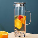 Axooms Glass Water Pitcher with Removable Lid 50oz/1.5L – Clear Borosilicate Glass Carafe for Hot & Cold Drinks, Easy to Clean, Heat Resistant for Tea, Coffee, Lemonade & Milk