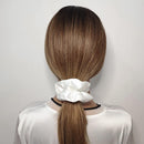 Axooms 6-Piece Satin Silk Scrunchie Set, Soft Ponytail Holders for Women and Girls, 4.3-Inch Pink Hair Ties