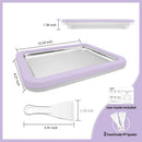 Rolled Ice Cream Maker | Instant Ice Cream Machine, White | 2 Spatulas, Frozen Yogurt Pan, DIY, Fun Family Activity for Parents & Kids, Quick Gelato Tray