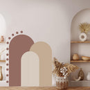 Axooms Large Boho Rainbow Arch Wall Stickers, Abstract Boho Decor for Girls' Bedrooms, Nurseries, and Kids' Rooms