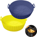 Axooms Non-Stick Silicone Pot for Air Fryer, 2-Pack, Food-Safe Air Fryer Liners as Alternative to Flammable Parchment Paper, Oven Basket, Fits 3-5 Quart, 2 Pieces