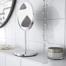 Axooms TRENSUM Round Double-Sided Magnifying Makeup Mirror, 6-3/4 Inches, Stainless Steel