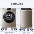 Axoom Adjustable Washing Machine Roller Stand | Universal Heavy-Duty Refrigerator Base Trolley | Multi-Function Anti-Vibration Appliance Base | 360° Locking Swivel Telescopic Wheels