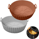 Axooms Non-Stick Silicone Pot for Air Fryer, 2-Pack, Food-Safe Air Fryer Liners as Alternative to Flammable Parchment Paper, Oven Basket, Fits 3-5 Quart, 2 Pieces