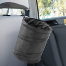 Axooms 2-Pack Collapsible Car Trash Cans, 1-Gallon Waterproof Hanging Bins, Black