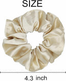Axooms 6-Piece Satin Silk Scrunchie Set, Soft Ponytail Holders for Women and Girls, 4.3-Inch Pink Hair Ties
