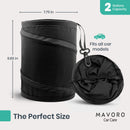 Axooms Car Trash Can, Portable Foldable Waterproof Garbage Bag, 2-Gallon 1-Pack