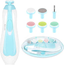 Axooms Electric Baby Nail Trimmer and File with Light and 6 Filing Pads (Multicolor)