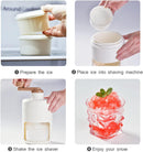 Axooms Ice Shaver & Snow Cone Machine - Portable Manual Ice Crusher with Free Ice Cube Trays - BPA Free