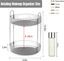 Axooms 360° Rotating Makeup Organizer for Bathroom Countertop, 3-Tier Cosmetic and Perfume Storage Shelf, Gold