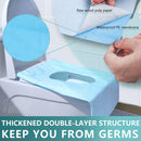 Axooms Disposable Toilet Seat Covers, Waterproof Individually Wrapped Toilet Liners for Adults and Children, Travel Accessories for Public Restrooms, Airplanes and Camping, 50 Pieces