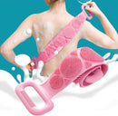 Axooms Silicone Back Scrubber, Double-Sided Shower Brush for Deep Cleaning and Skin Massage, Exfoliating Bath Belt for Men and Women
