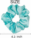 Axooms 6-Piece Satin Silk Scrunchie Set, Soft Ponytail Holders for Women and Girls, 4.3-Inch Pink Hair Ties